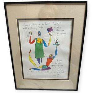 VINTAGE BRIAN ANDREAS “The Real Reason” 2000 StoryPeople Framed Art Print 12x16